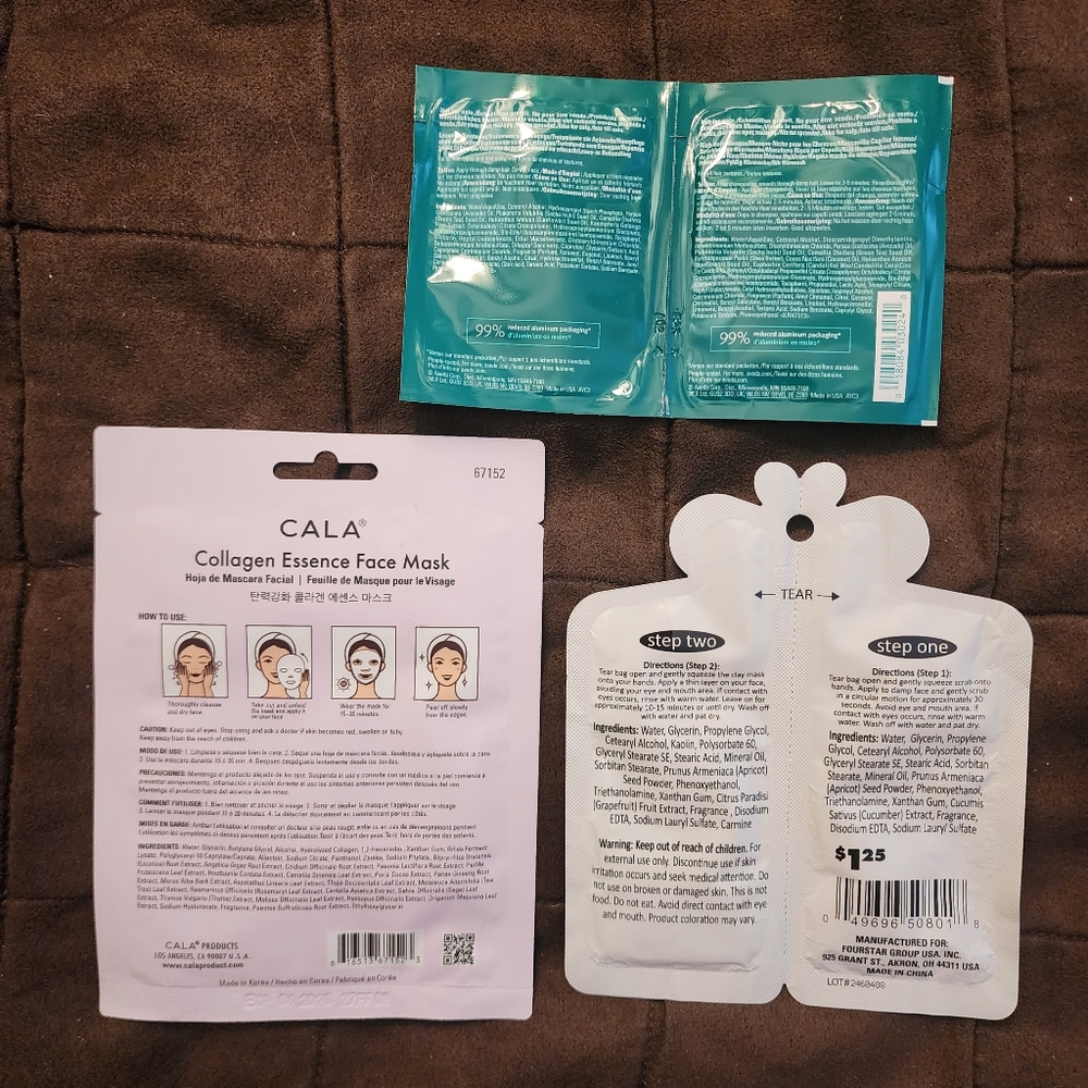 Self Care Bundle Purple Bow Spa Band Skincare Hair Makeup Bag Set - Picture 9 of 11